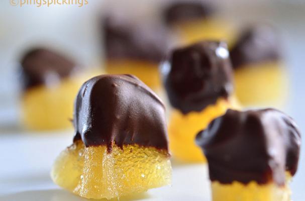 Foodista | Homemade Gifts: Chocolate Dipped Candied Ginger